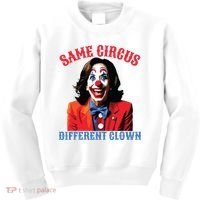 Same Circus Different Clown Funny Kamala Clown 2024 Kids Sweatshirt thumb 0