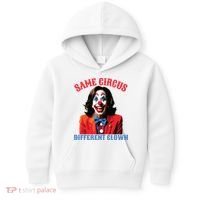 Same Circus Different Clown Funny Kamala Clown 2024 Kids Hoodie thumb 0