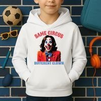Same Circus Different Clown Funny Kamala Clown 2024 Kids Hoodie thumb 2