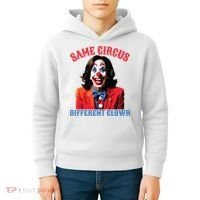 Same Circus Different Clown Funny Kamala Clown 2024 Kids Hoodie thumb 4