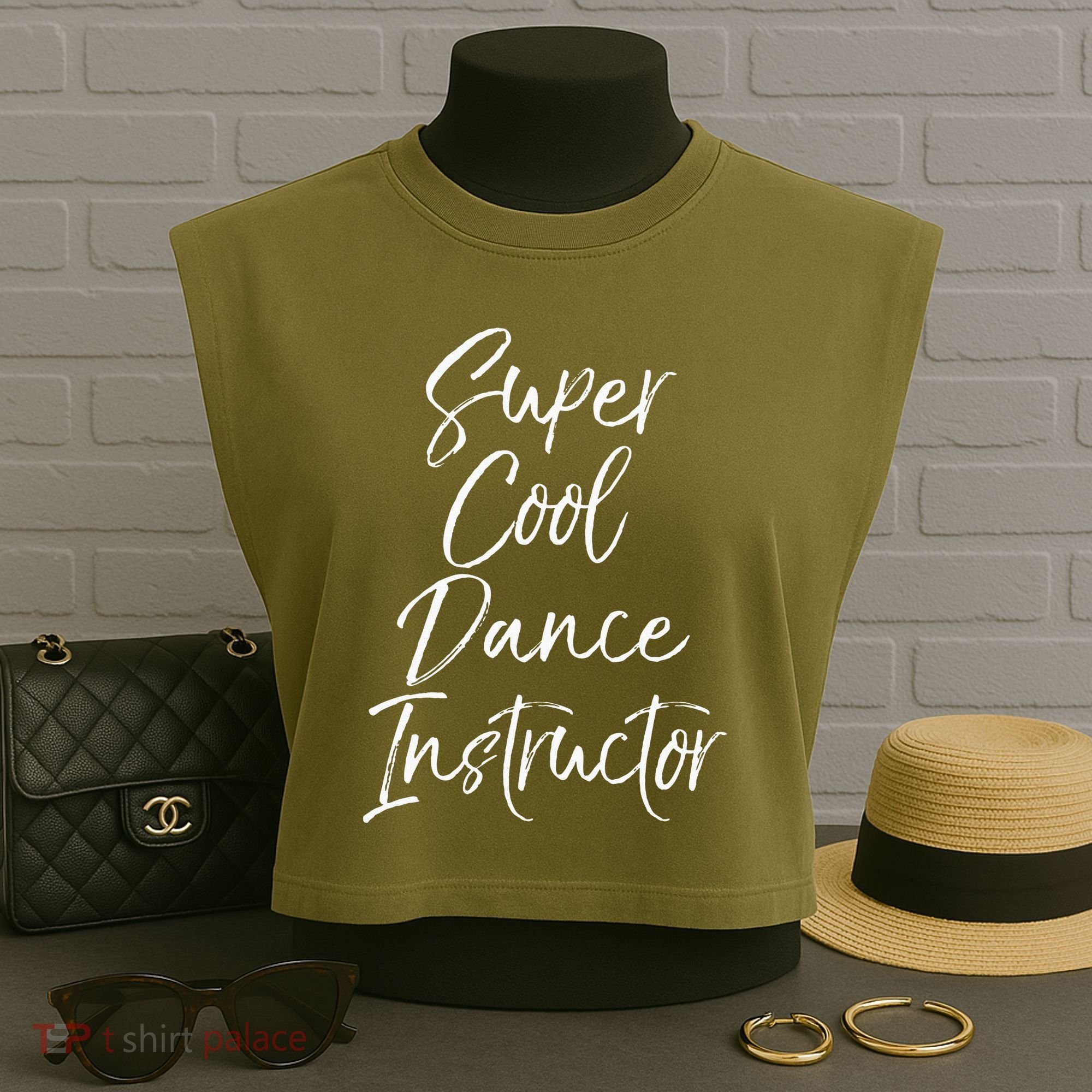 Super Cool Dance Instructor Cute Dance Teacher Gift Garment-Dyed Women's Muscle Tee