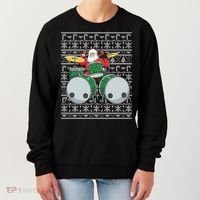 Santa Claus Drummer Drums Percussionist Percussion Christmas Gift Women's Sweatshirt thumb 0
