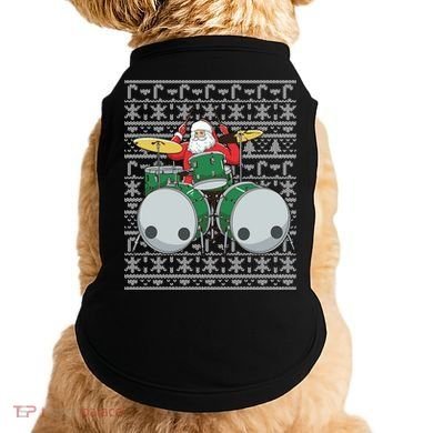 Santa Claus Drummer Drums Percussionist Percussion Christmas Gift Doggie Tank