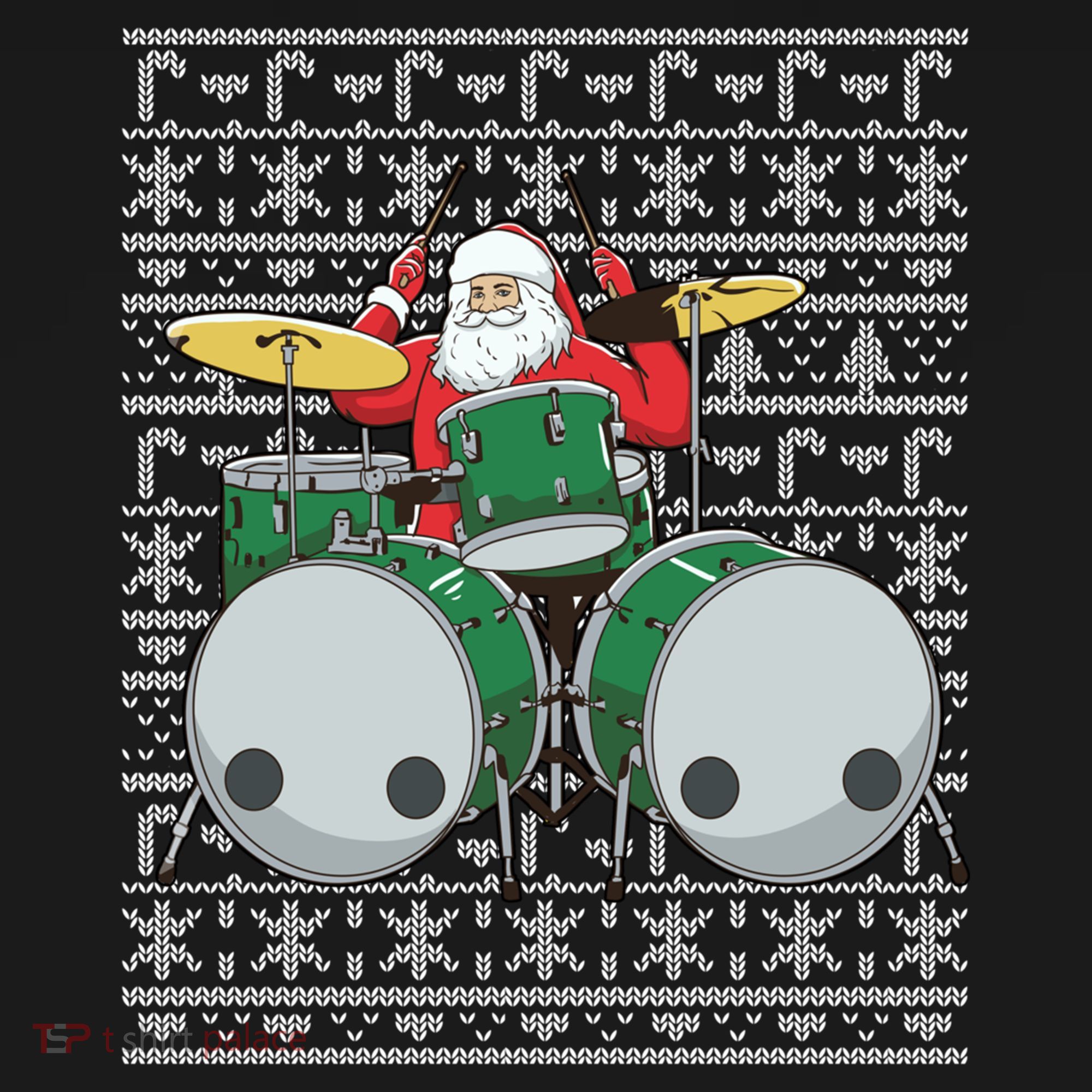 Santa Claus Drummer Drums Percussionist Percussion Christmas Gift Doggie Tank
