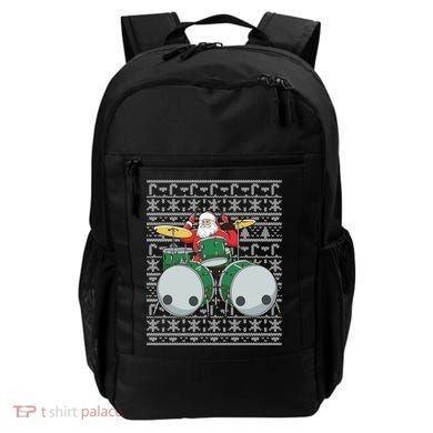 Santa Claus Drummer Drums Percussionist Percussion Christmas Gift Backpack