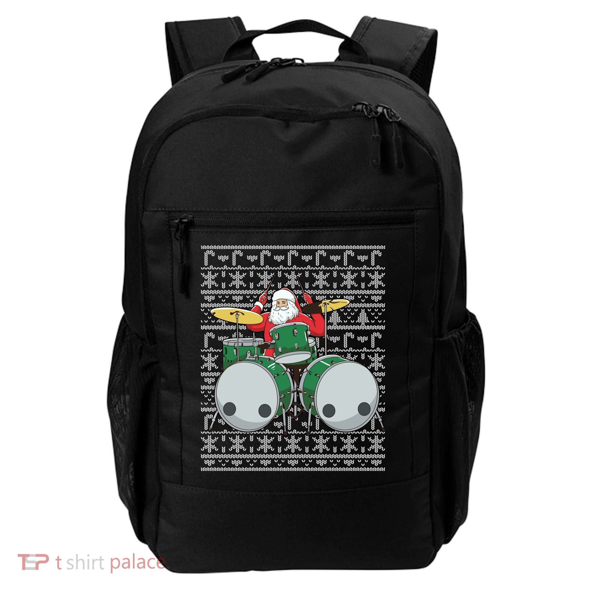 Santa Claus Drummer Drums Percussionist Percussion Christmas Gift Backpack