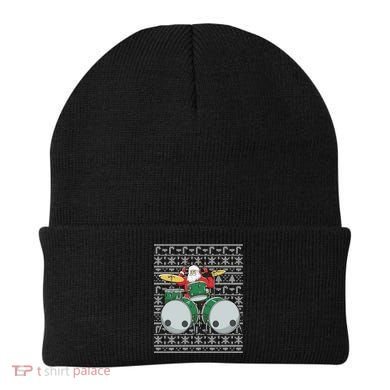 Santa Claus Drummer Drums Percussionist Percussion Christmas Gift Beanie