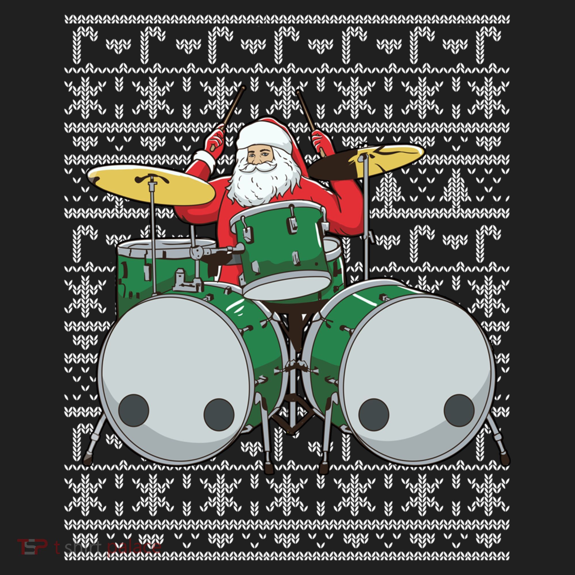 Santa Claus Drummer Drums Percussionist Percussion Christmas Gift Beanie