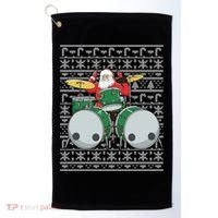 Santa Claus Drummer Drums Percussionist Percussion Christmas Gift Golf Towel thumb 0