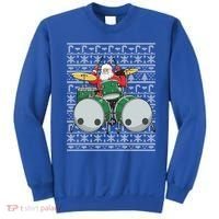 Santa Claus Drummer Drums Percussionist Percussion Christmas Gift Sweatshirt thumb 0