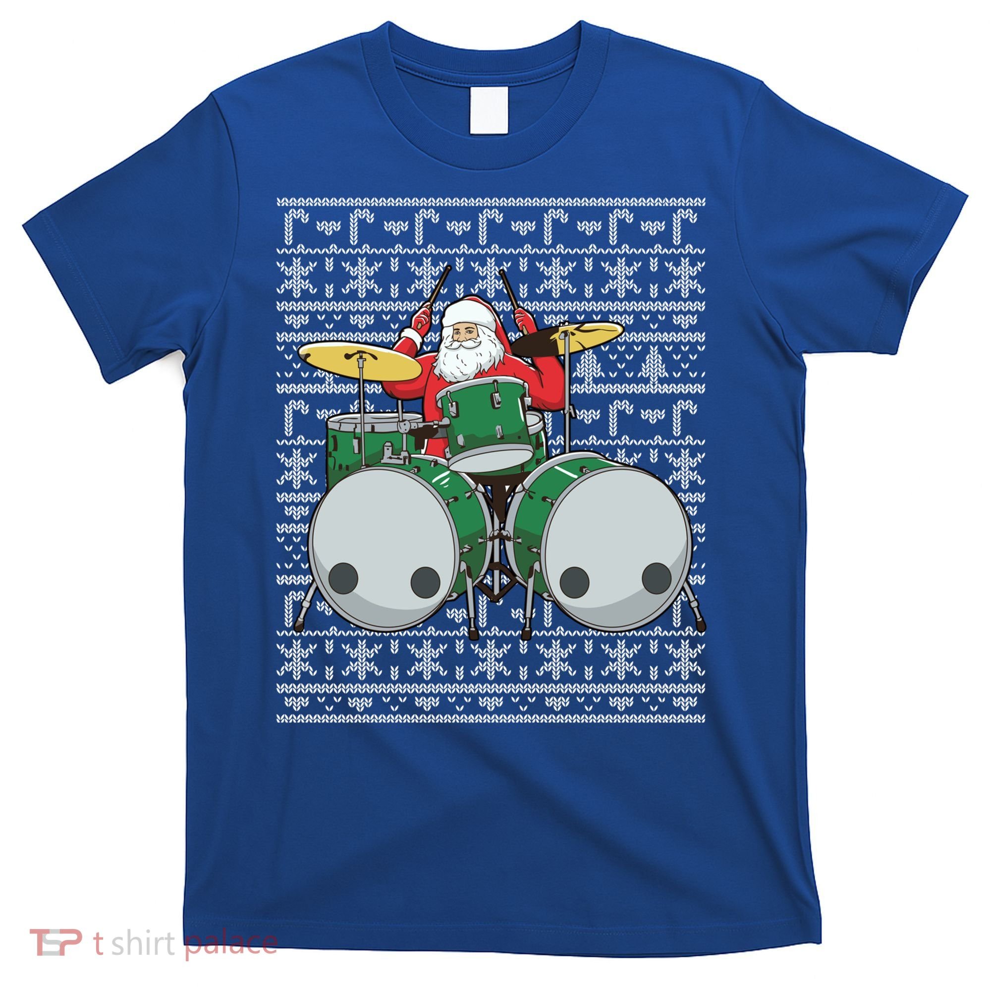 Santa Claus Drummer Drums Percussionist Percussion Christmas Gift T-Shirt