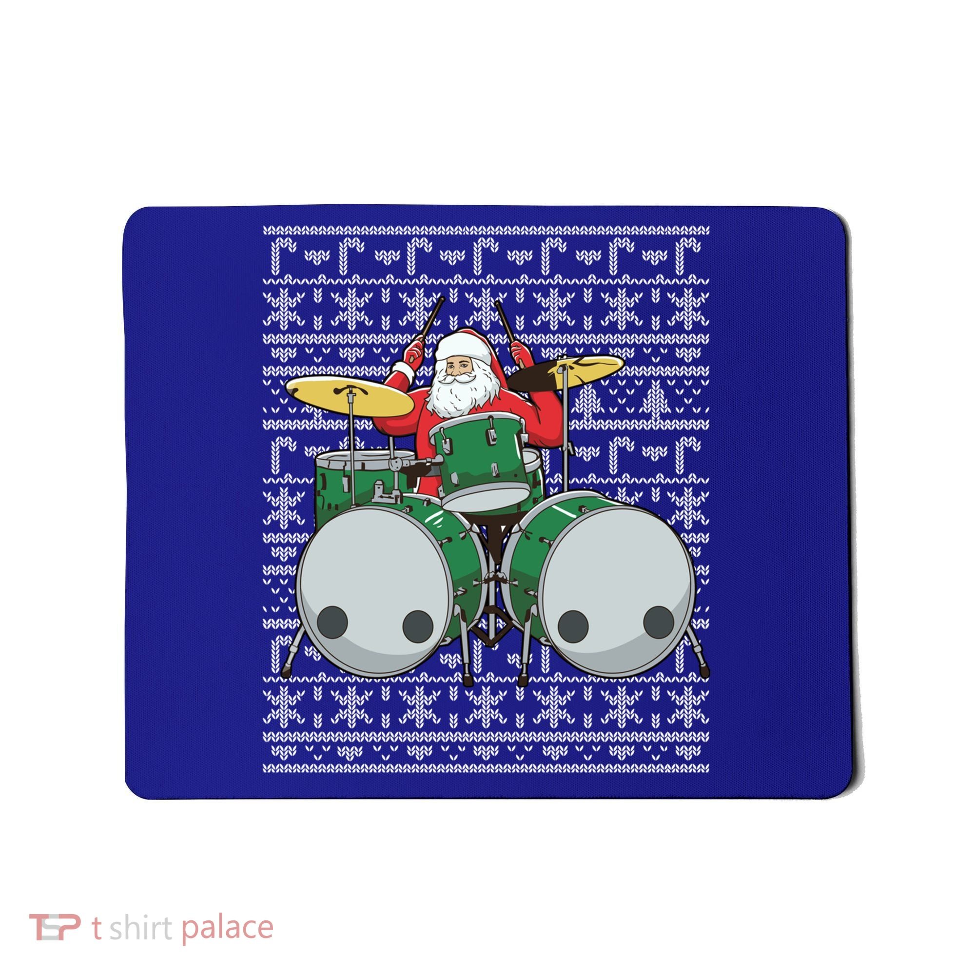 Santa Claus Drummer Drums Percussionist Percussion Christmas Gift Mousepad