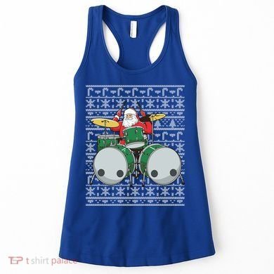 Santa Claus Drummer Drums Percussionist Percussion Christmas Gift Women's Tank Top