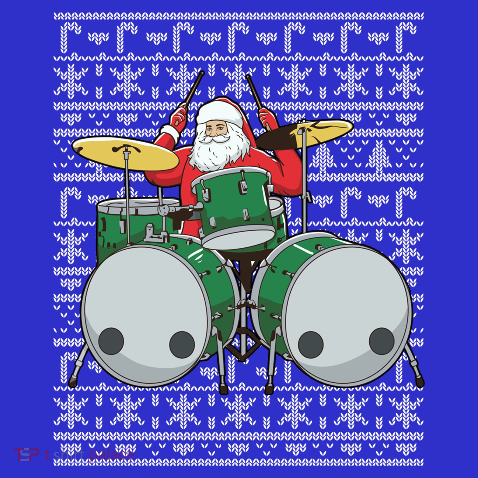 Santa Claus Drummer Drums Percussionist Percussion Christmas Gift Baby Bodysuit