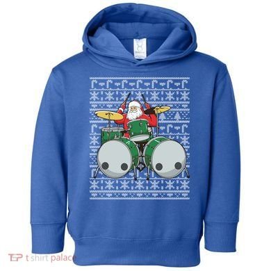 Santa Claus Drummer Drums Percussionist Percussion Christmas Gift Toddler Hoodie