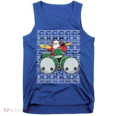 Santa Claus Drummer Drums Percussionist Percussion Christmas Gift Tank Top