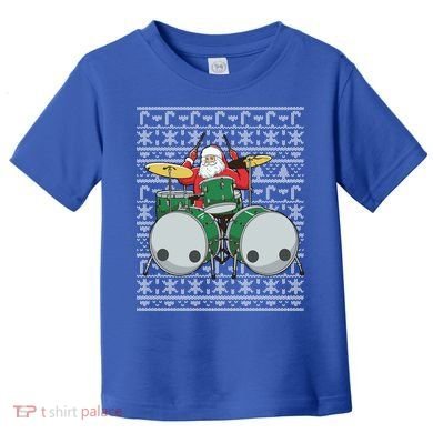 Santa Claus Drummer Drums Percussionist Percussion Christmas Gift Toddler T-Shirt
