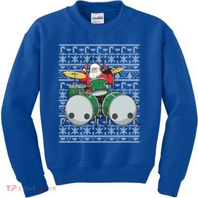 Santa Claus Drummer Drums Percussionist Percussion Christmas Gift Kids Sweatshirt