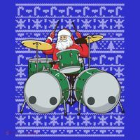 Santa Claus Drummer Drums Percussionist Percussion Christmas Gift Kids Sweatshirt thumb 2