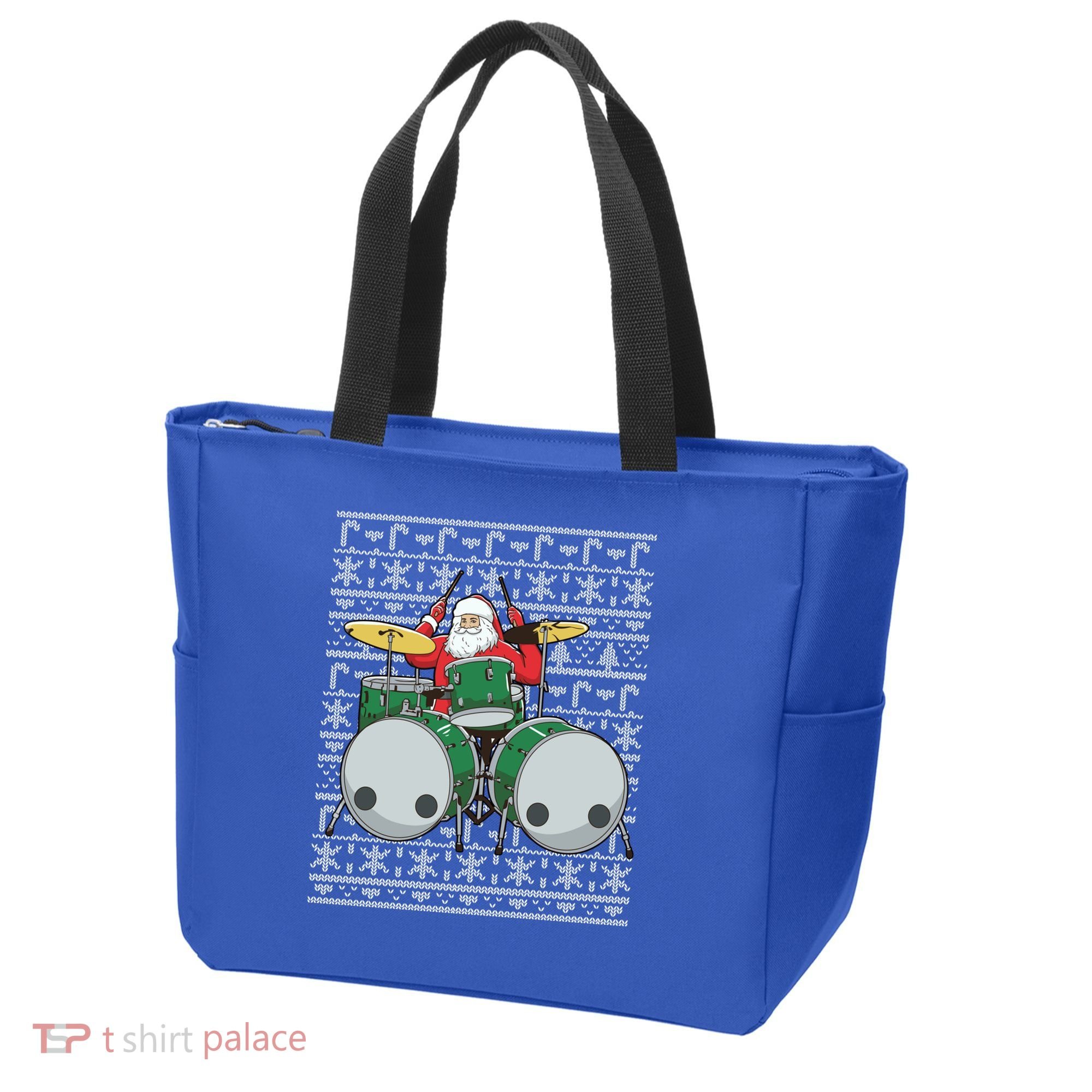 Santa Claus Drummer Drums Percussionist Percussion Christmas Gift Tote Bag