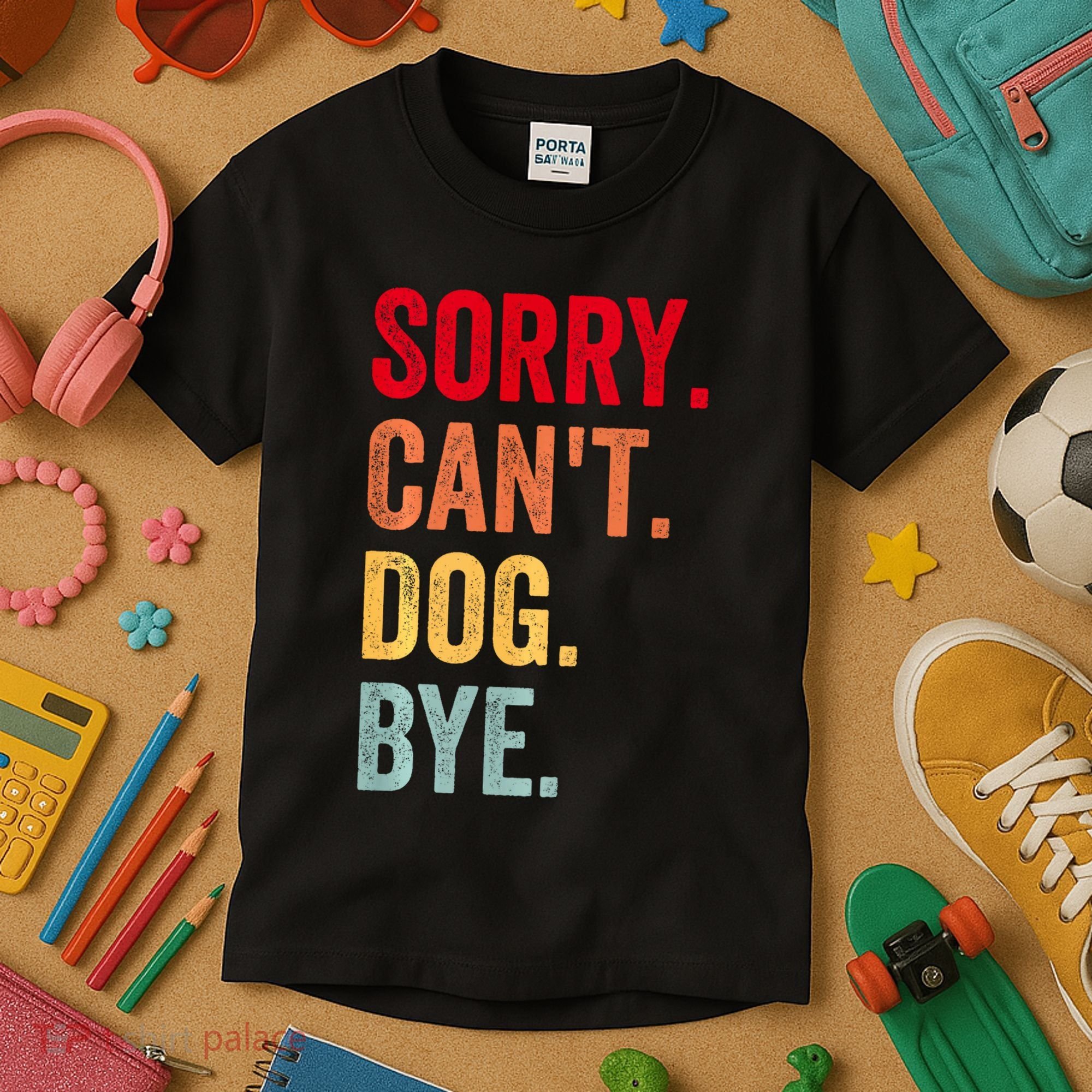 Sorry CanT Dog Bye Funny Dog Lover Gifts Kids T-Shirt