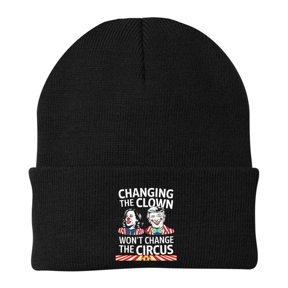 Same Circus Different Clown Political Kamala And Trump Beanie