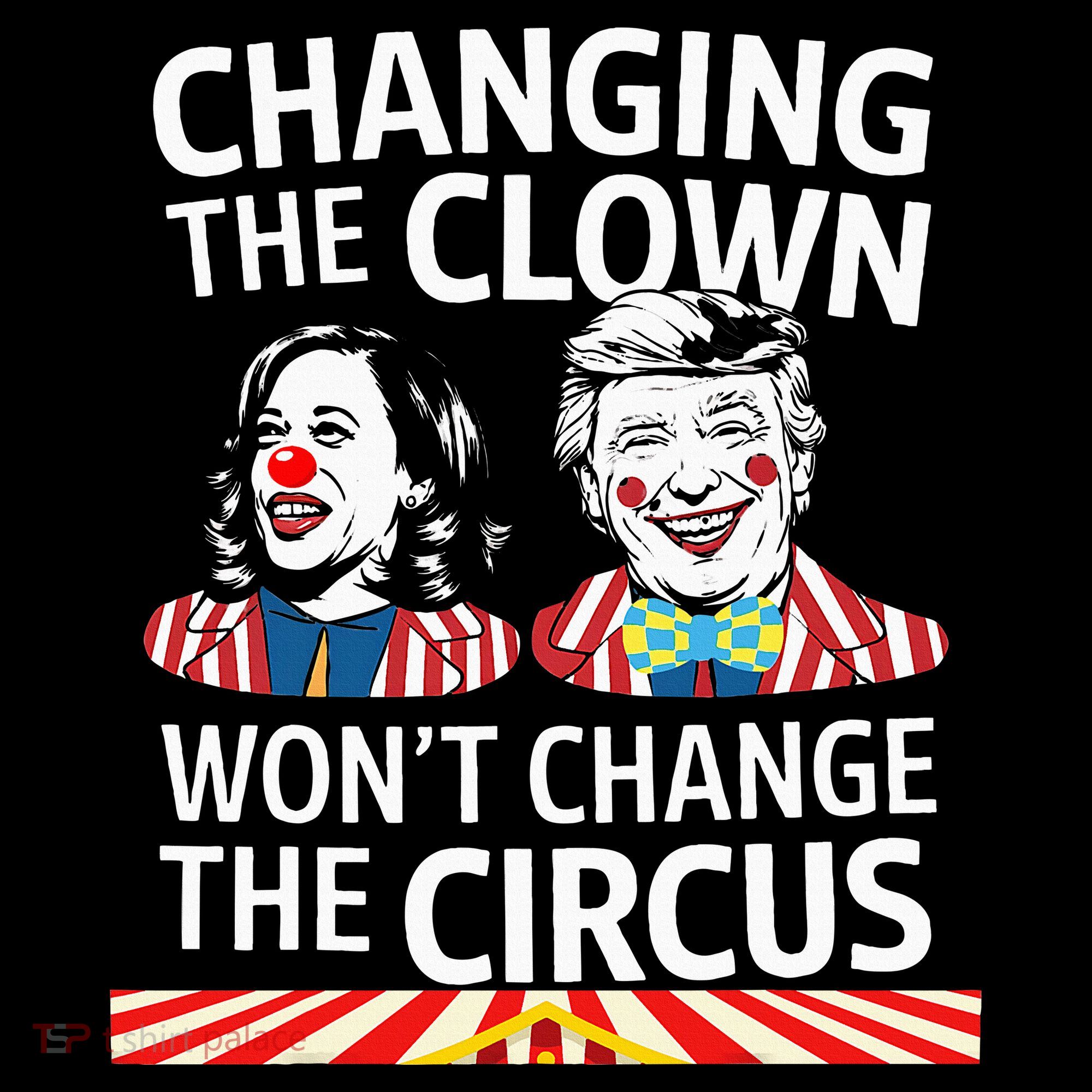 Same Circus Different Clown Political Kamala And Trump Ornament
