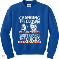 Same Circus Different Clown Political Kamala And Trump Kids Sweatshirt thumb 0