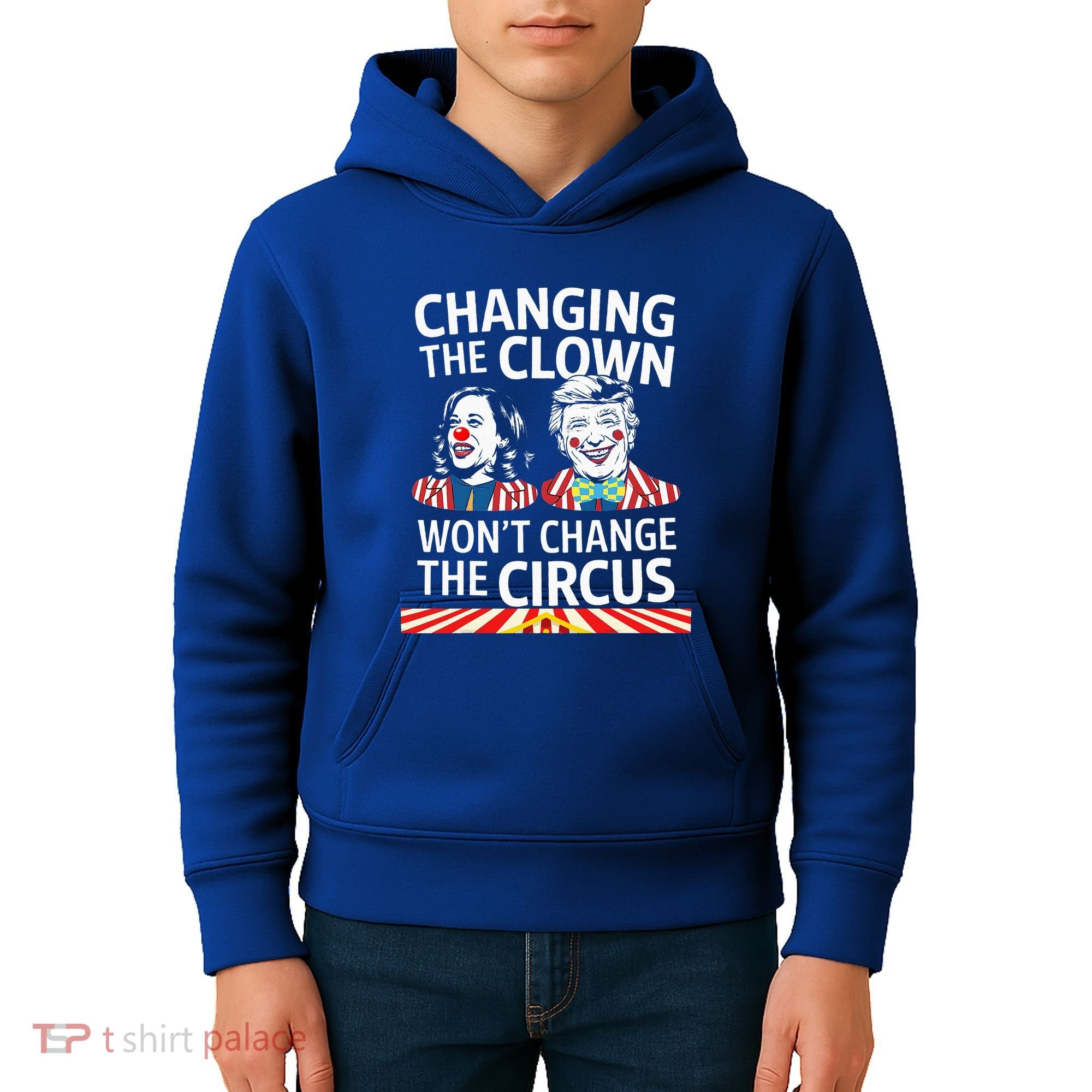 Same Circus Different Clown Political Kamala And Trump Kids Hoodie