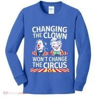 Same Circus Different Clown Political Kamala And Trump Kids Long Sleeve Shirt thumb 0