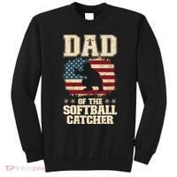 Softball Catcher Dad Jokes American Flag Fathers Day Sweatshirt thumb 0