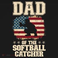 Softball Catcher Dad Jokes American Flag Fathers Day Sweatshirt thumb 3