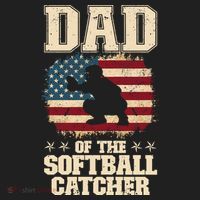 Softball Catcher Dad Jokes American Flag Fathers Day Beanie thumb 2