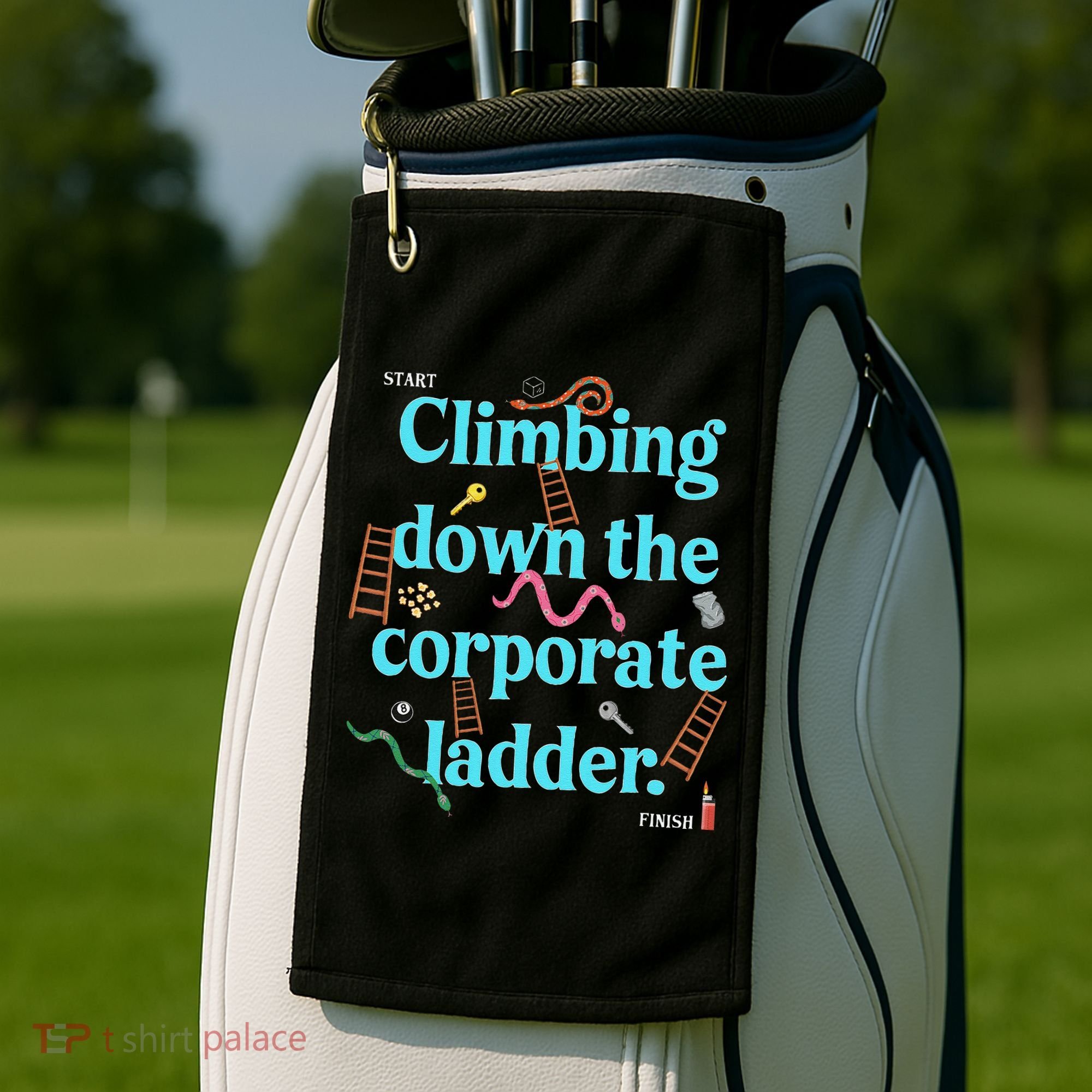 Start Climbing Down The Corporate Ladder Golf Towel