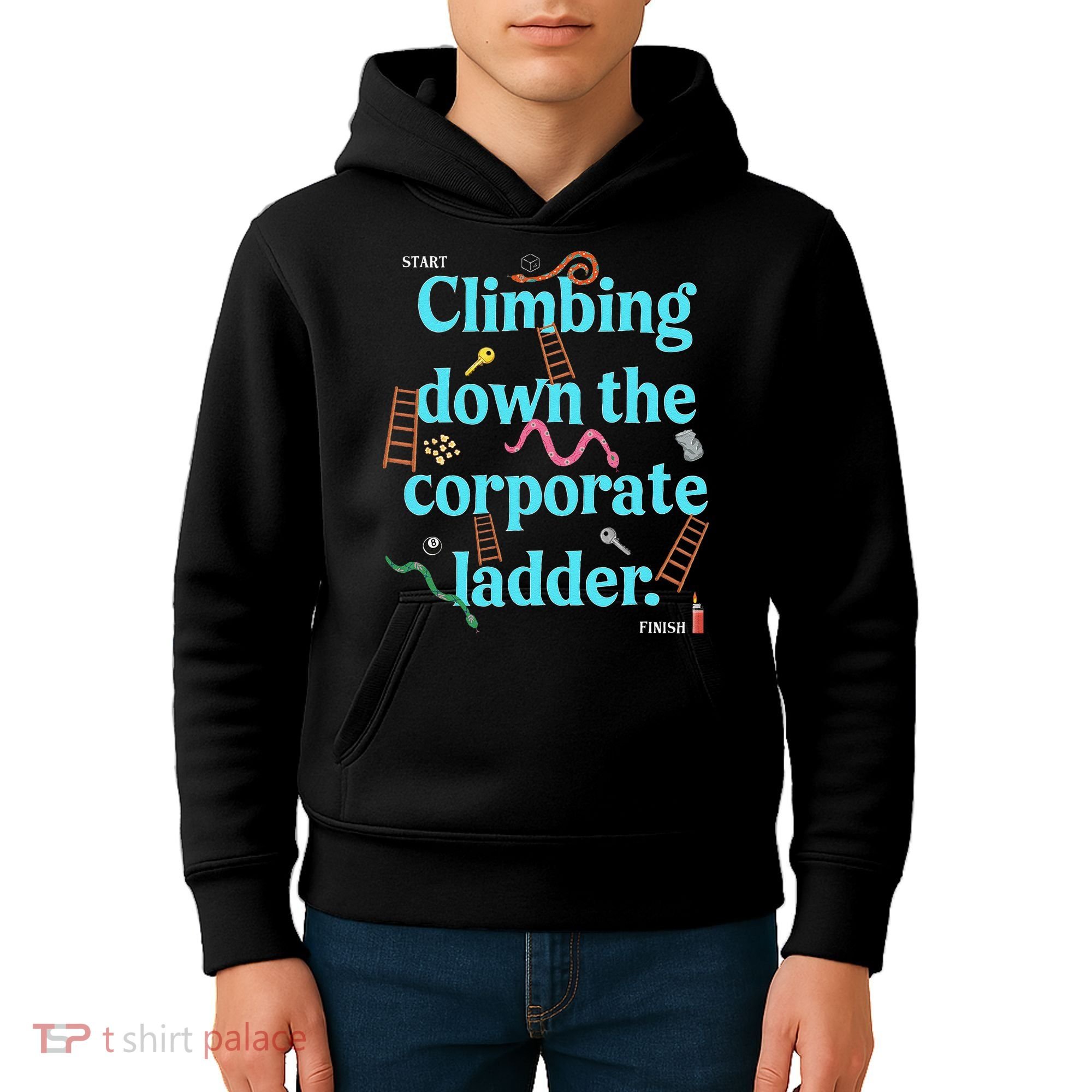 Start Climbing Down The Corporate Ladder Kids Hoodie