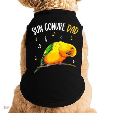 Sun Conure Dad Funny Parrot Bird Lover Doggie Tank