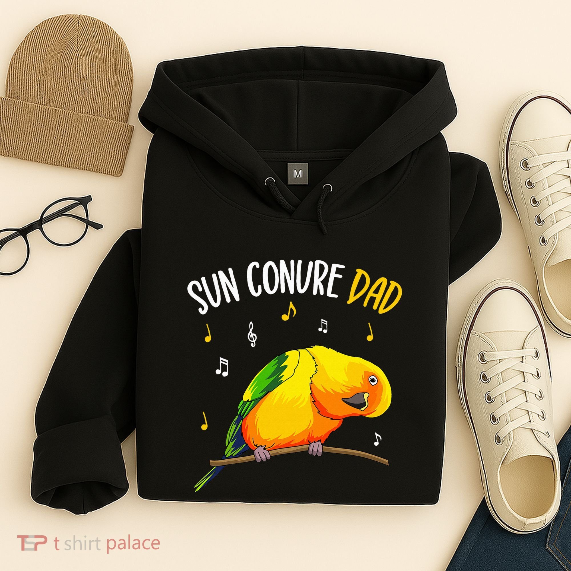 Sun Conure Dad Funny Parrot Bird Lover Hoodie