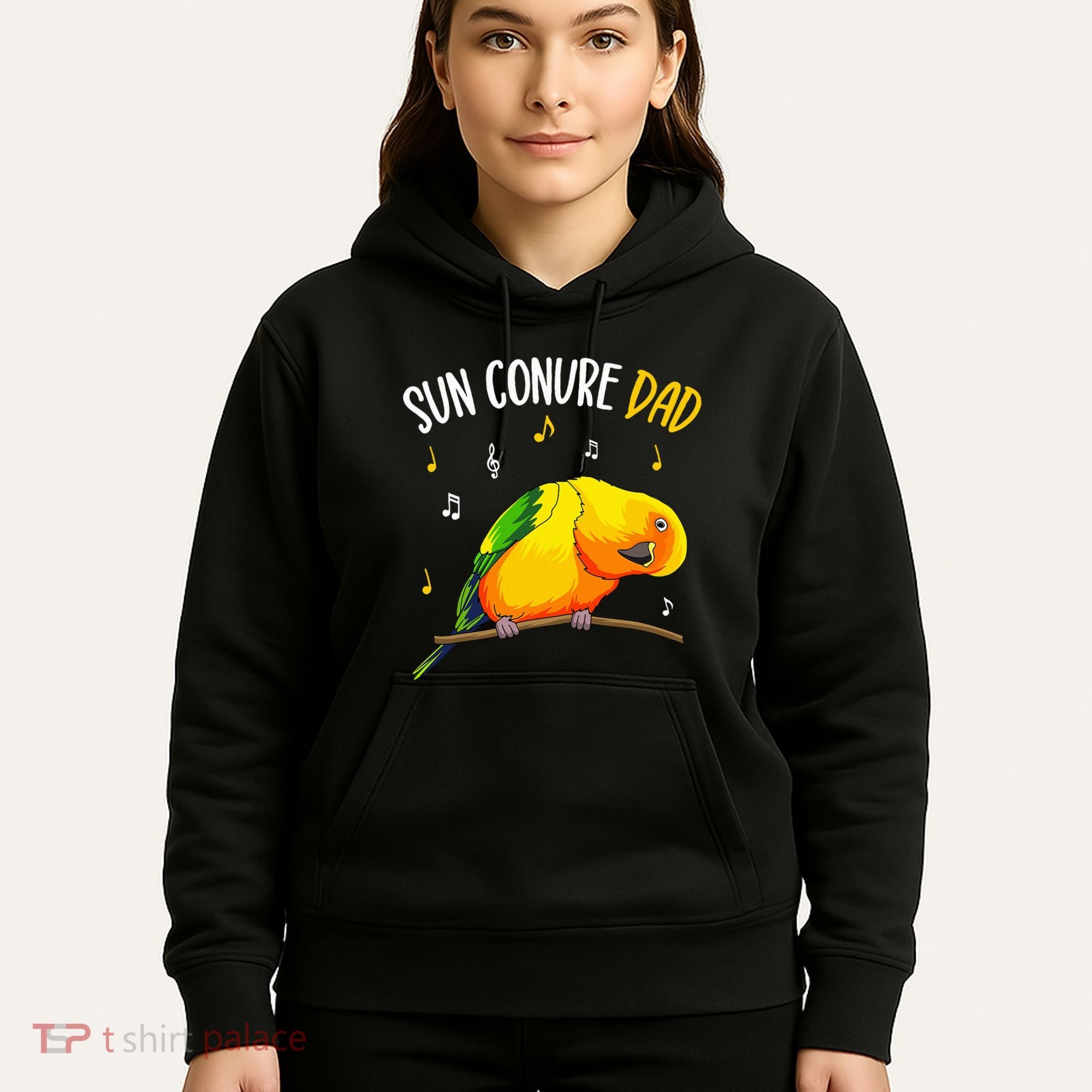 Sun Conure Dad Funny Parrot Bird Lover Hoodie