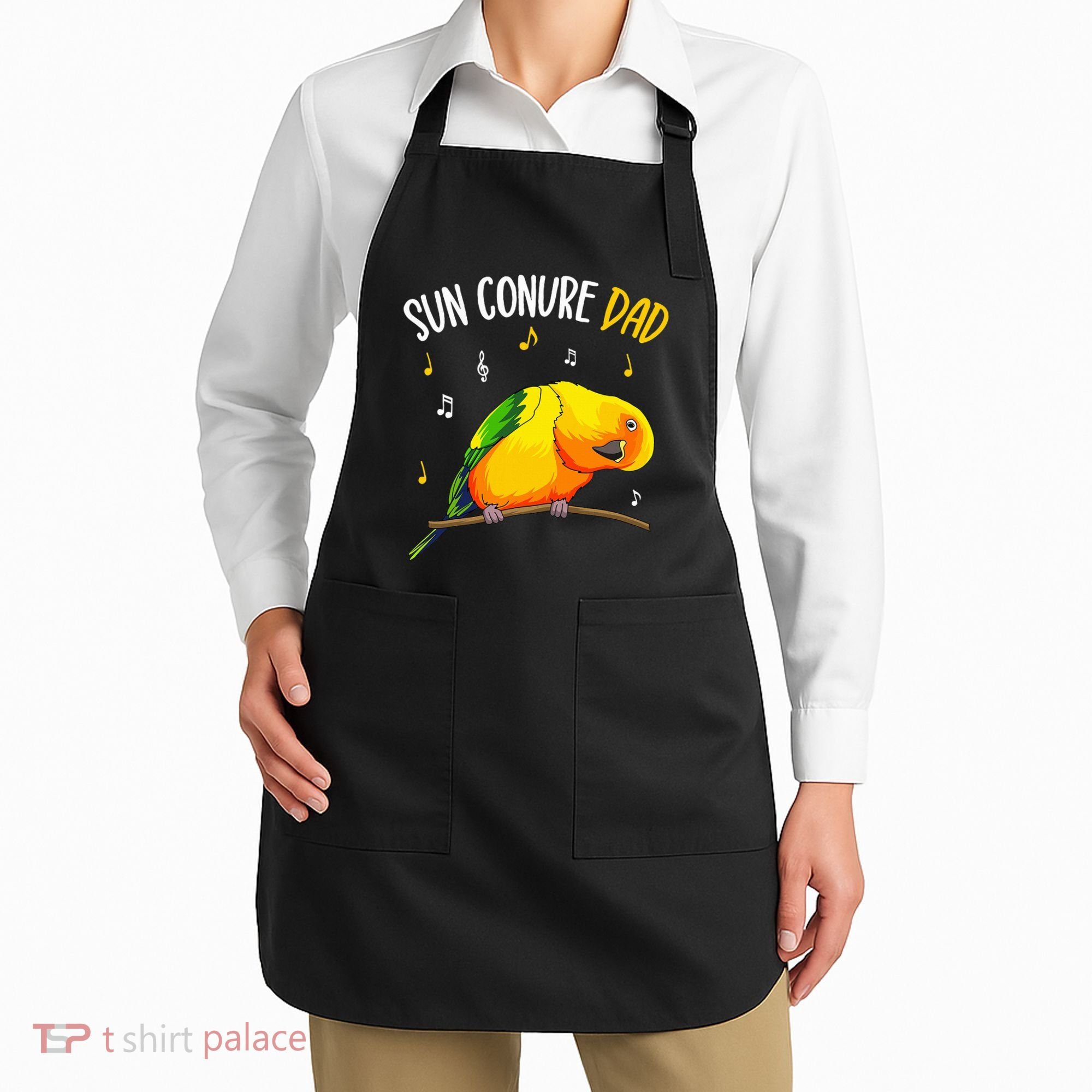 Sun Conure Dad Funny Parrot Bird Lover Apron