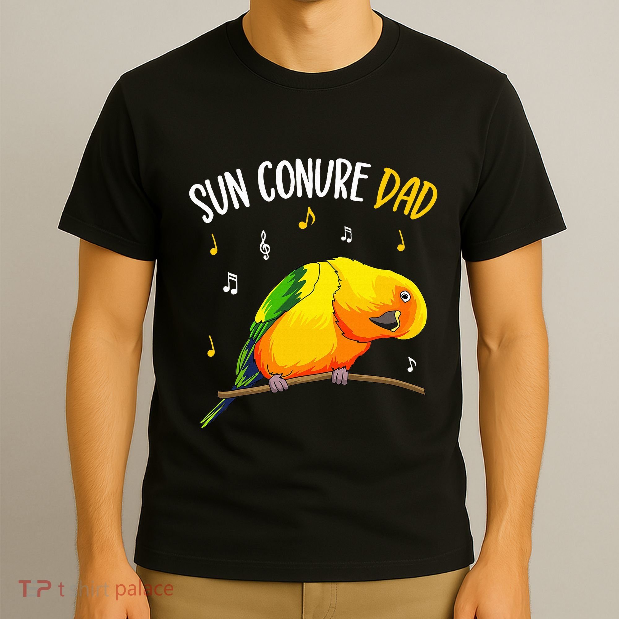 Sun Conure Dad Funny Parrot Bird Lover T-Shirt