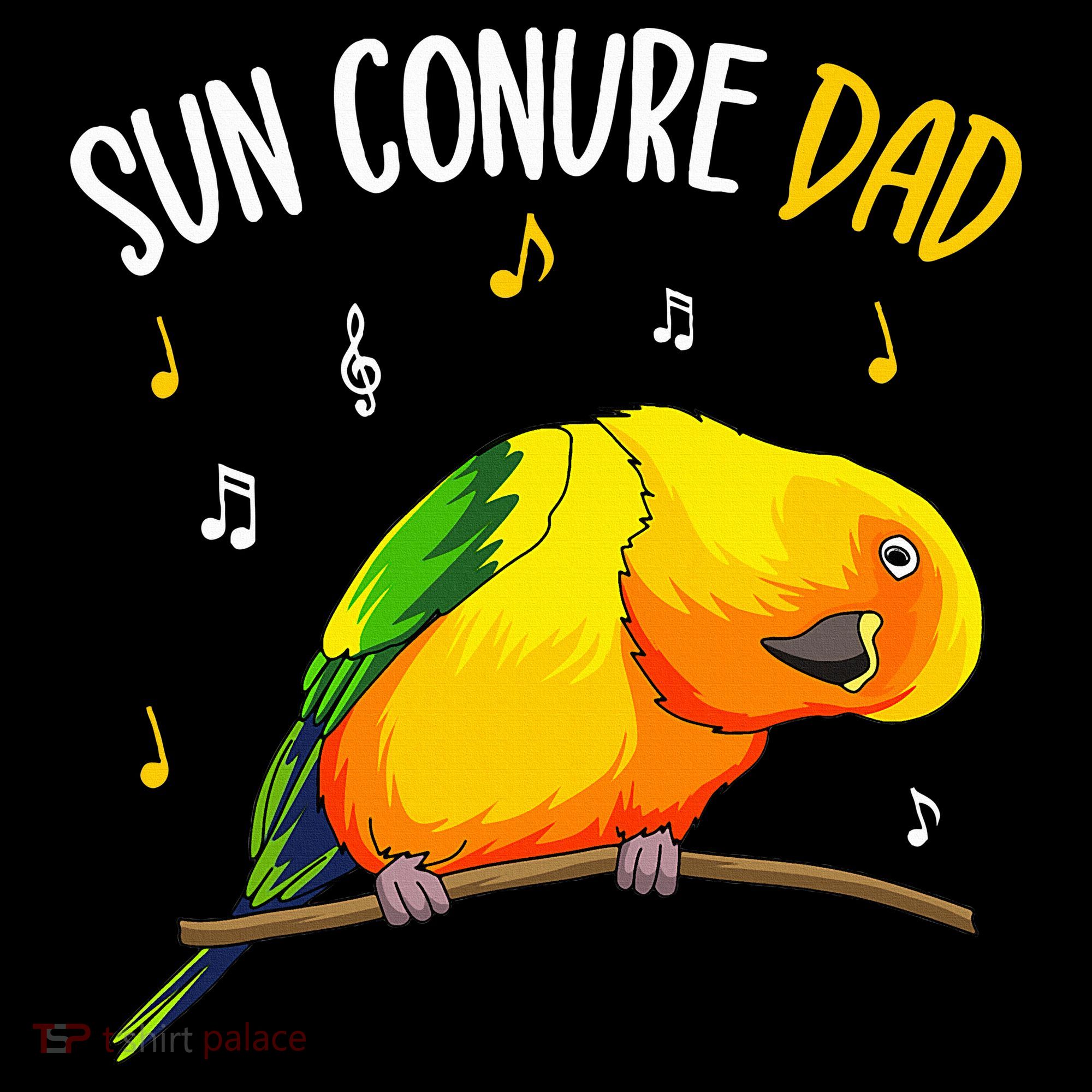 Sun Conure Dad Funny Parrot Bird Lover T-Shirt