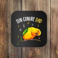 Sun Conure Dad Funny Parrot Bird Lover Coaster thumb 0
