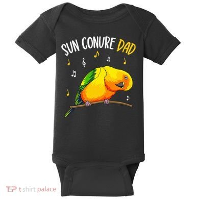 Sun Conure Dad Funny Parrot Bird Lover Baby Bodysuit