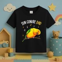 Sun Conure Dad Funny Parrot Bird Lover Toddler T-Shirt thumb 3