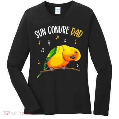 Sun Conure Dad Funny Parrot Bird Lover Women's Long Sleeve Shirt