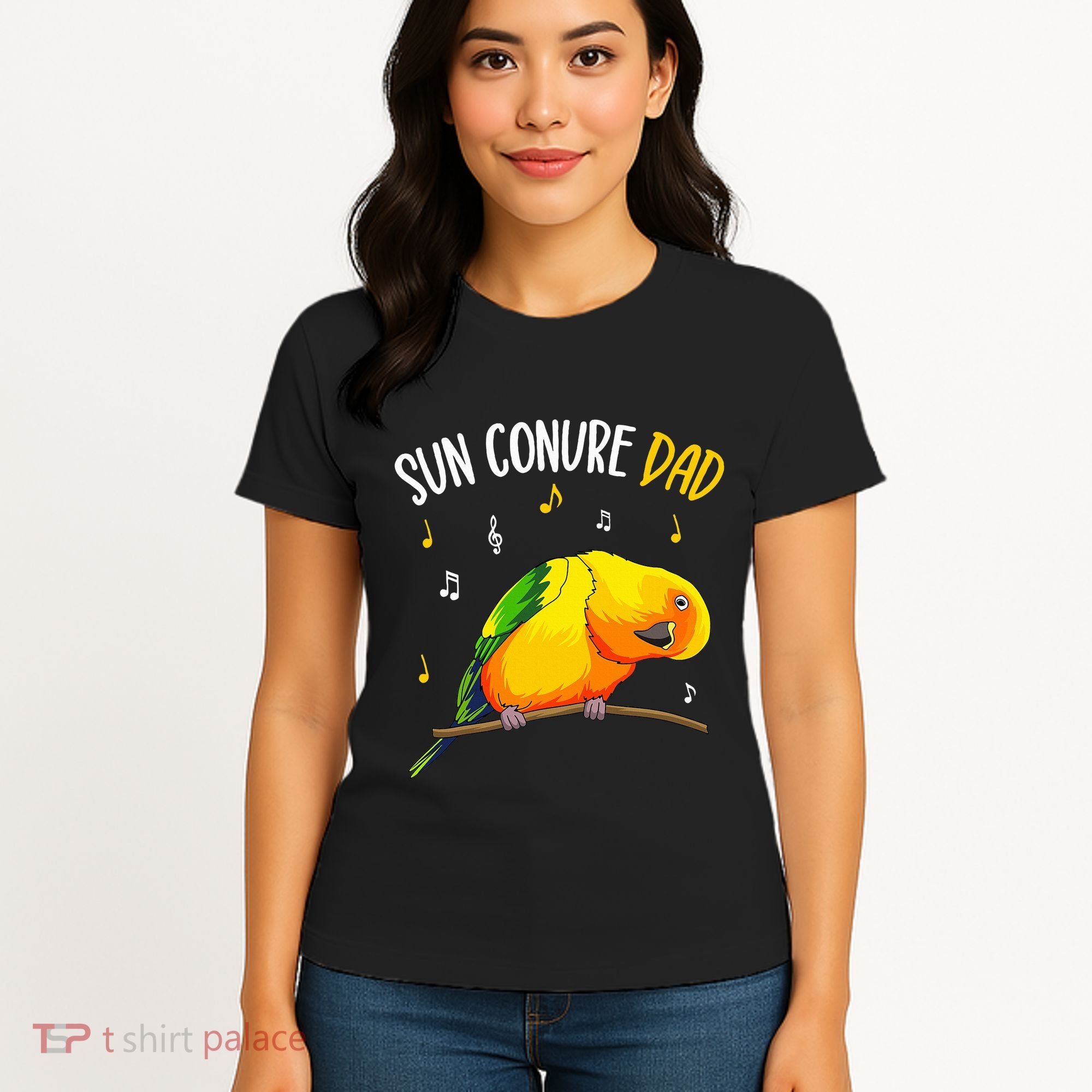 Sun Conure Dad Funny Parrot Bird Lover Women's T-Shirt