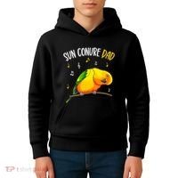 Sun Conure Dad Funny Parrot Bird Lover Kids Hoodie thumb 4