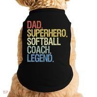 Softball Coach Dad Gift Doggie Tank thumb 0