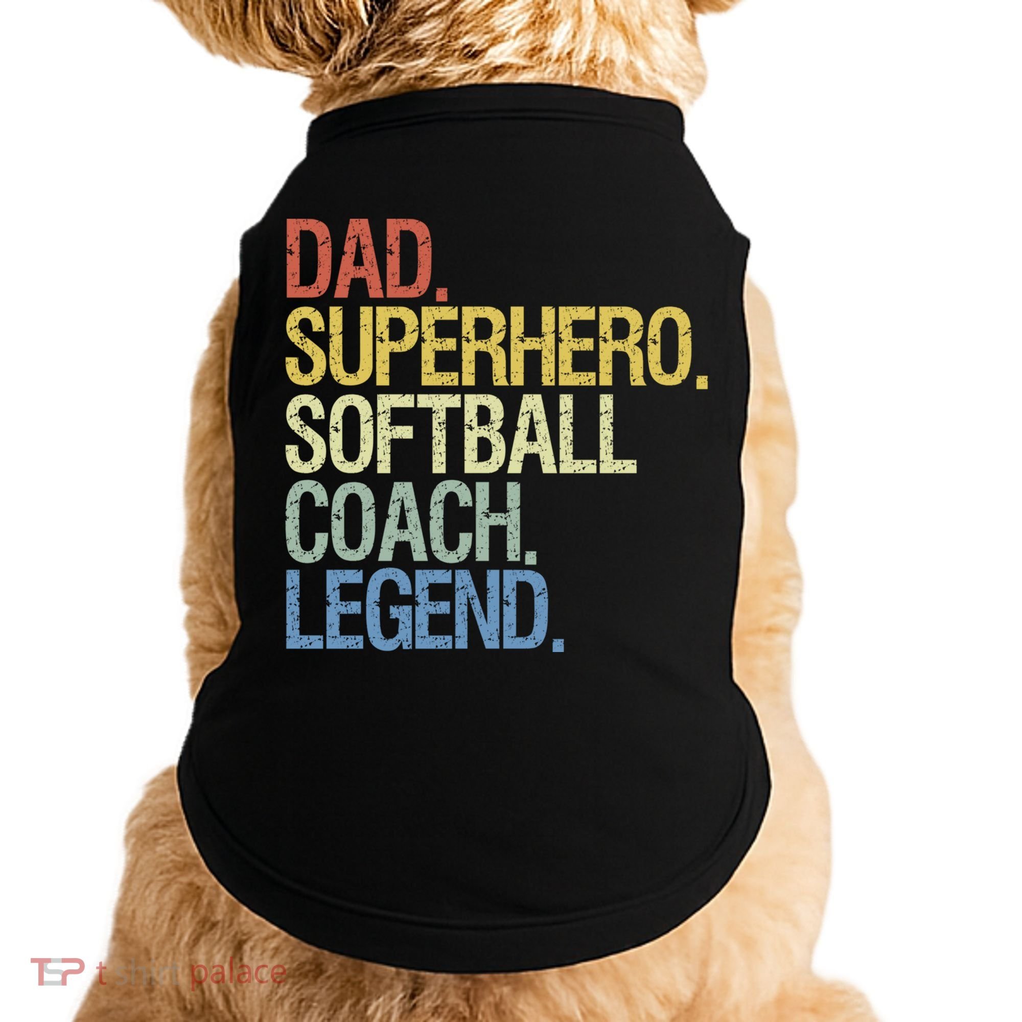 Softball Coach Dad Gift Doggie Tank