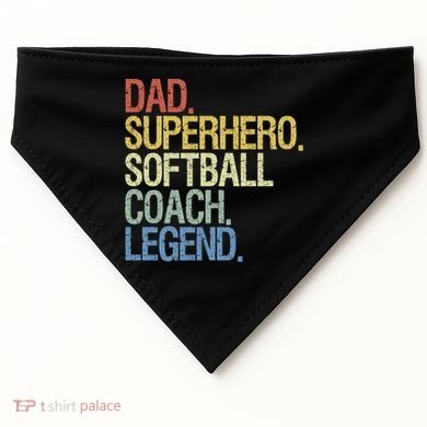 Softball Coach Dad Gift USA-Made Doggie Bandana